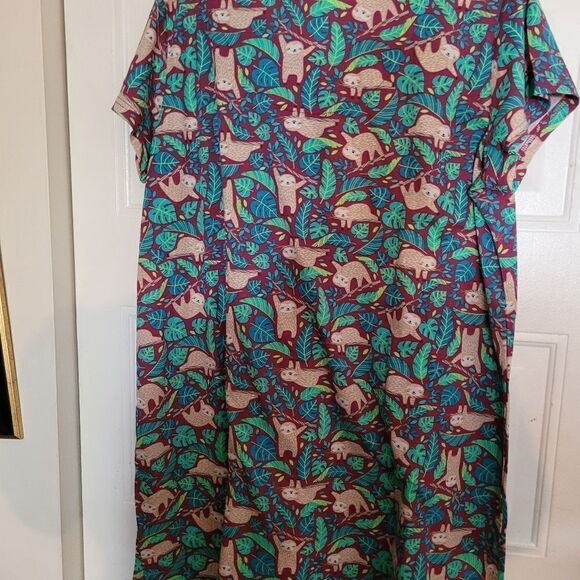 PNAEONG Women's Size large Cotton Nwt Muilt Color Night wear short Sleeve - Picture 4 of 7